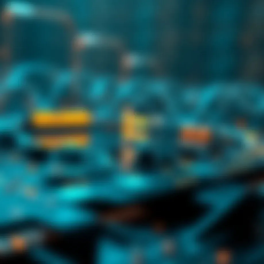 Visual representation of blockchain technology