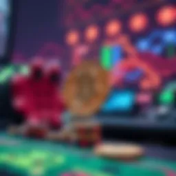 Conceptual representation of cryptocurrency gaming