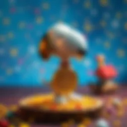 Charming depiction of Snoopy Coin with a vibrant background